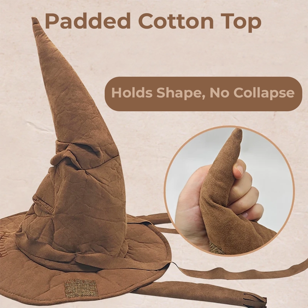 Leather Wizard Sorting Hat – Halloween & Cosplay Costume Accessory