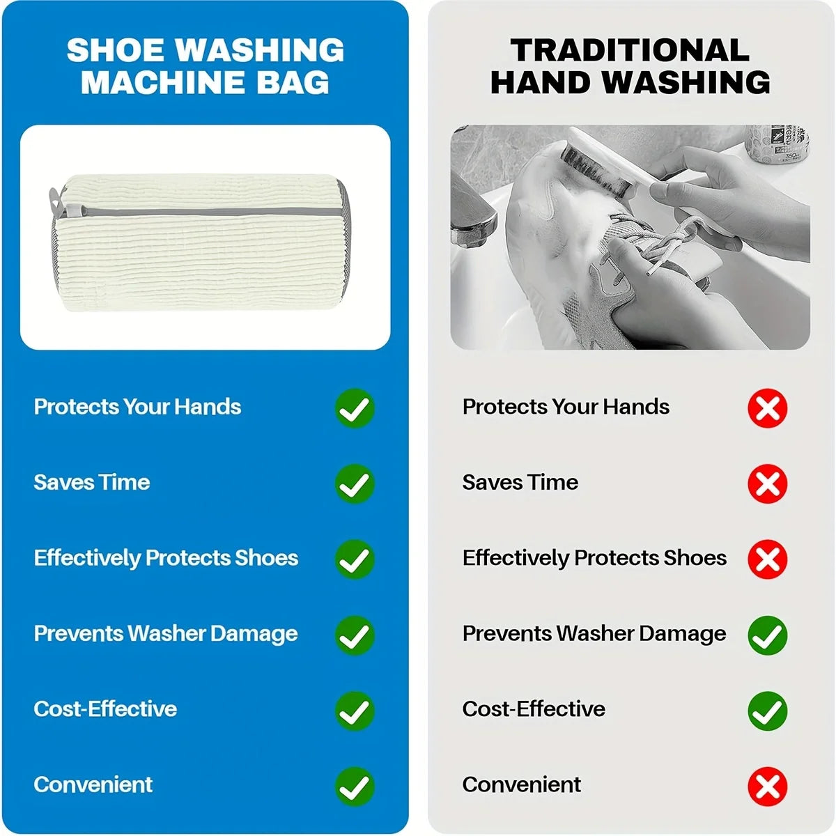 FluffyFiber 360° Shoe Laundry Protector Bag