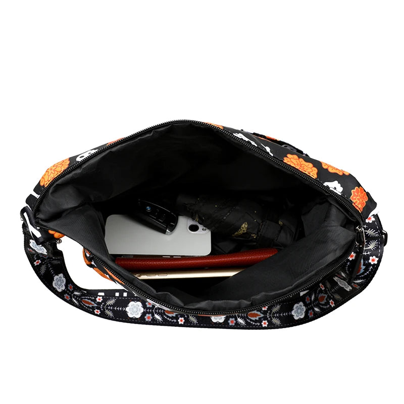 Trendy Quirky Print Women's Shoulder Bag – Large Capacity Messenger Bag for Parties