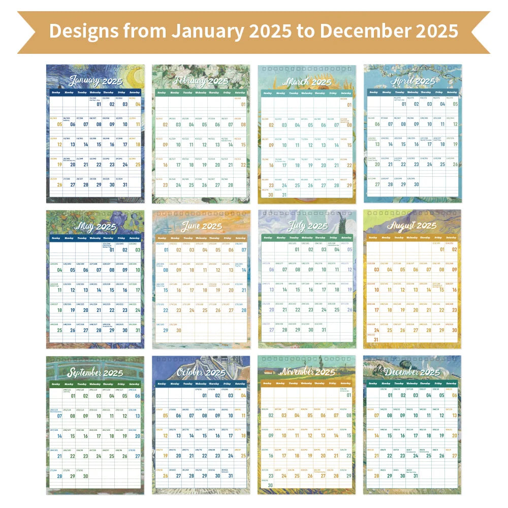 Vintage Vibes 2025 Wall Calendar