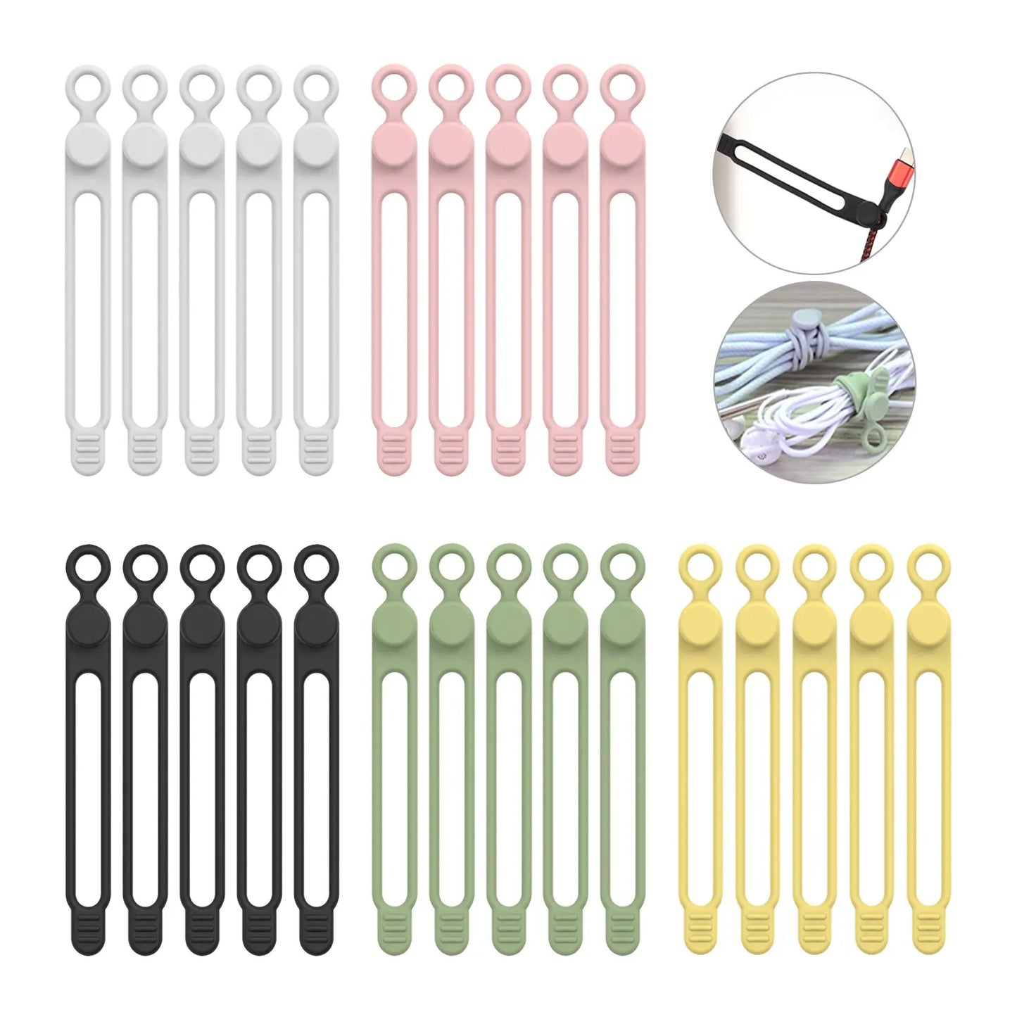 Silicone Reusable Cable Ties