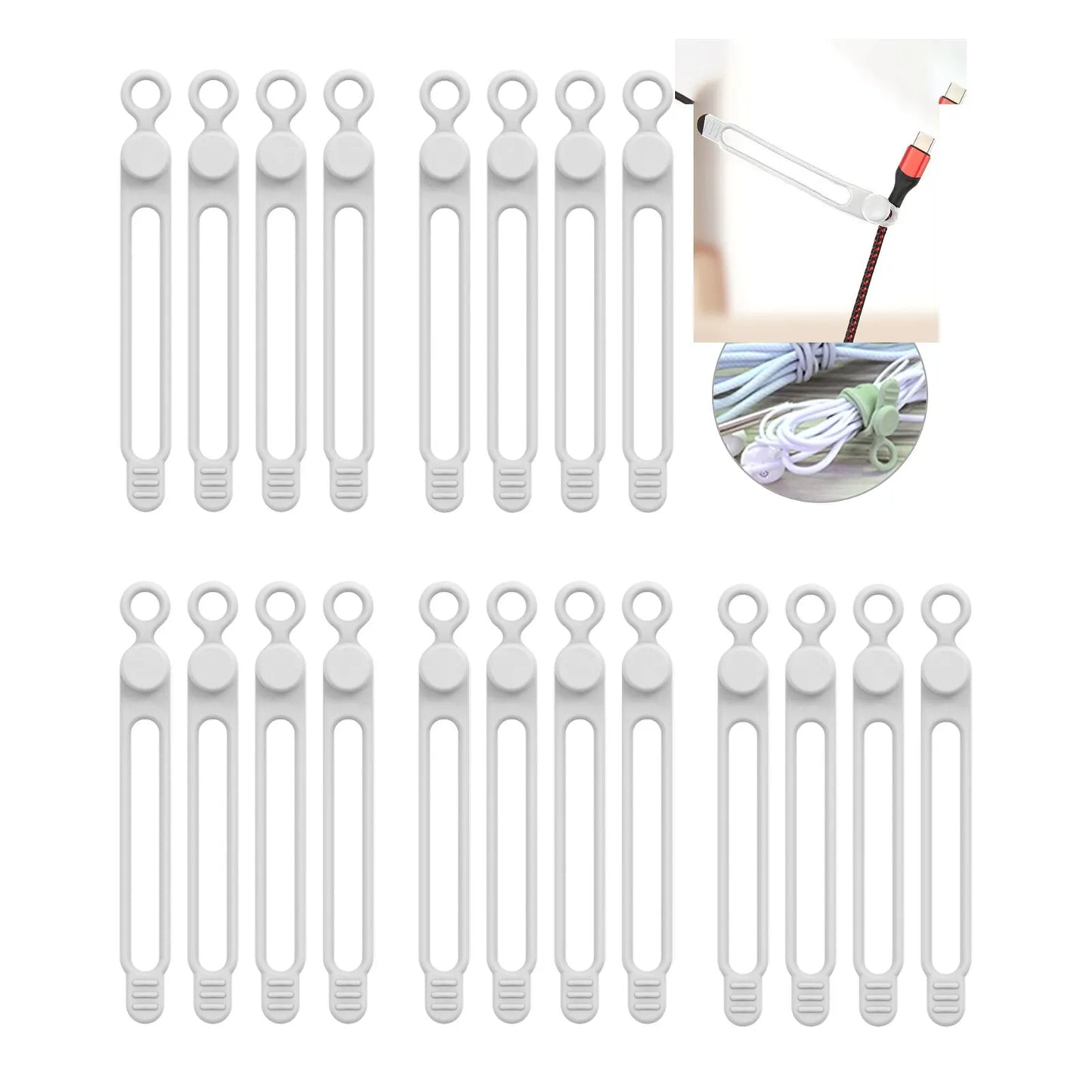 Silicone Reusable Cable Ties