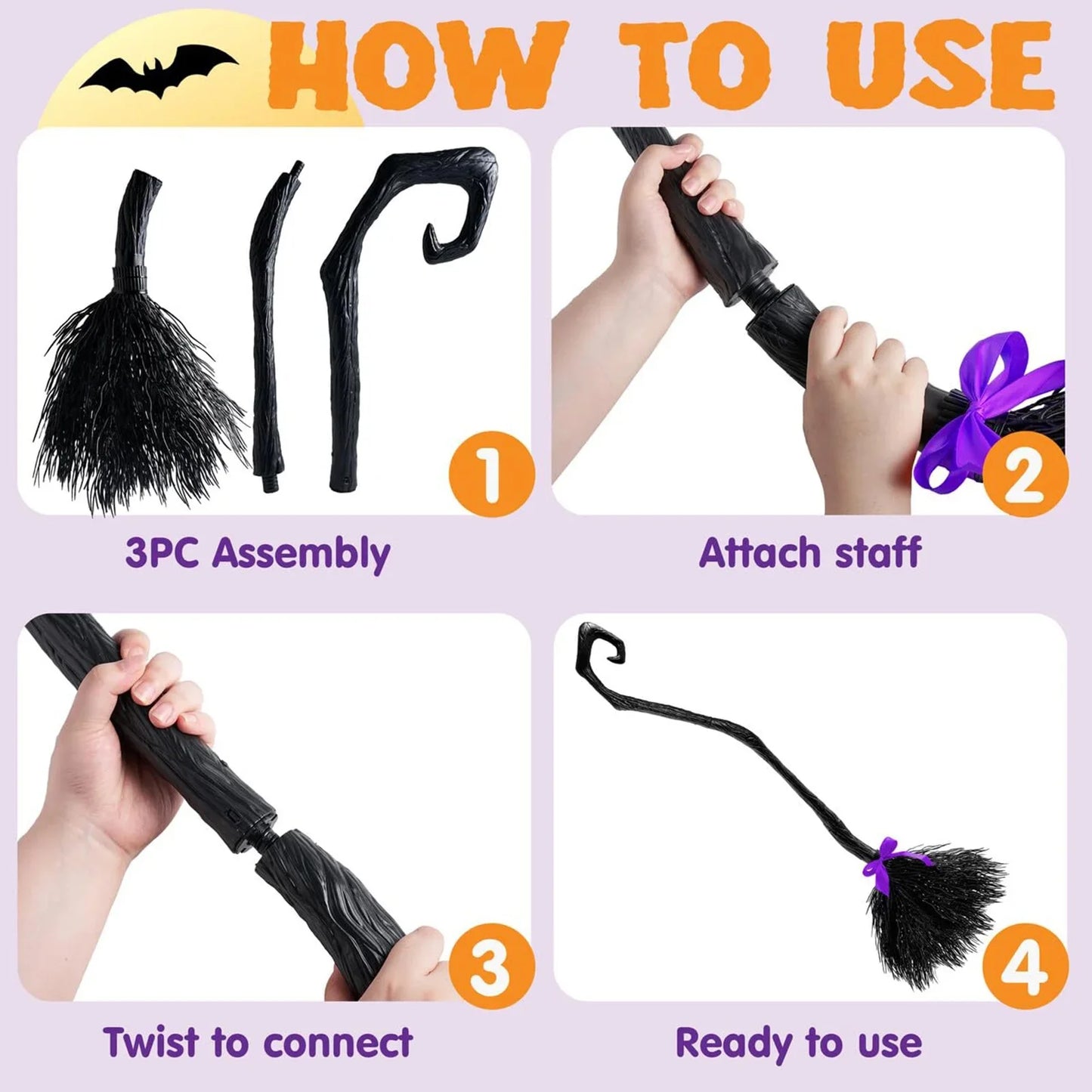 Magic Enchanted Halloween Broom