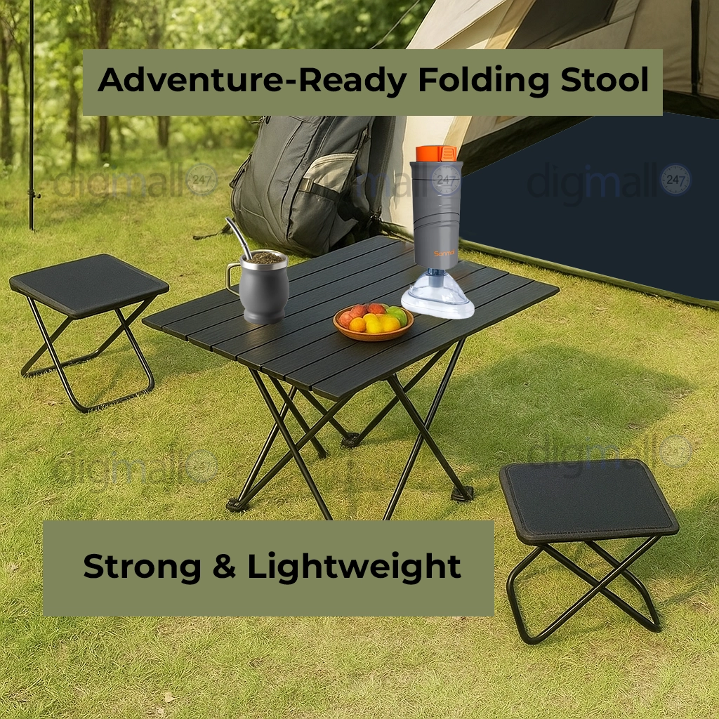 CampEase Shoulder Bag Stool – Lightweight Folding Chair with Built-In Carry Bag