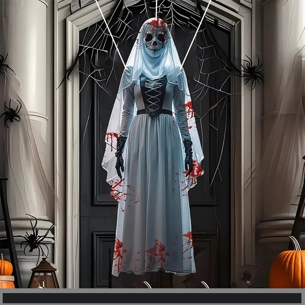Haunted Skull Bride Backdrop