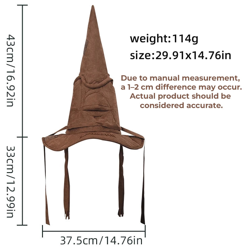 Leather Wizard Sorting Hat – Halloween & Cosplay Costume Accessory