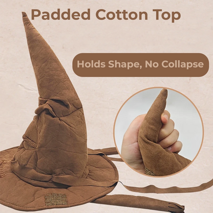 Leather Wizard Sorting Hat – Halloween & Cosplay Costume Accessory