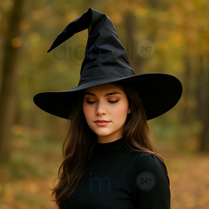 Hexen Hat – Classic Halloween Witch & Wizard Costume Headgear