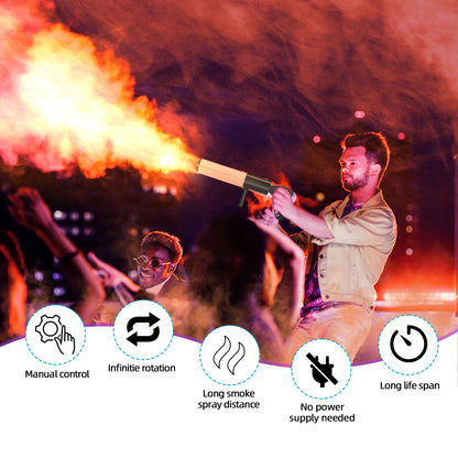 SpectraBlast LED RGB CO₂ Smoke Gun – Halloween Atmosphere Fog Cannon for Party & Stage Effects