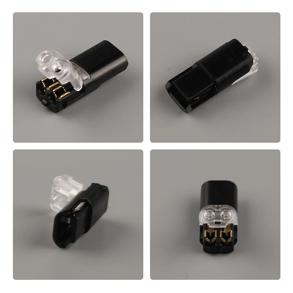 10-Pack 2-Pin Waterproof Automotive Electrical Wire Connector Plug Kit