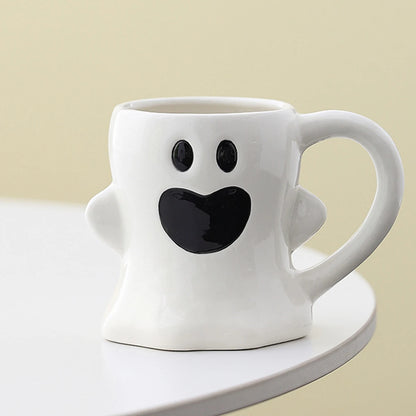 Cute Ghost Halloween Mug – Ceramic Spooky Coffee Cup with Handle