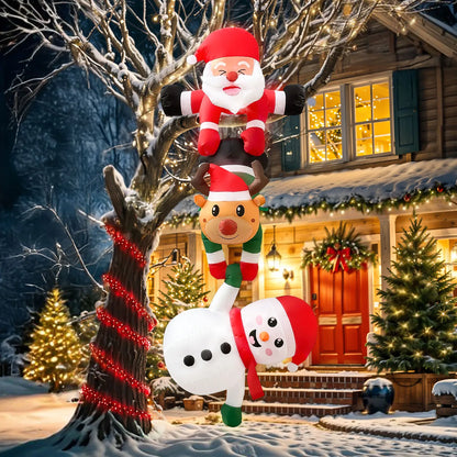 Climbing Santa & Friends" 8FT Christmas Inflatable