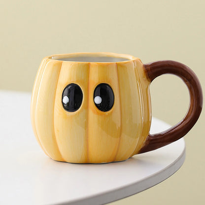 Cute Ghost Halloween Mug – Ceramic Spooky Coffee Cup with Handle