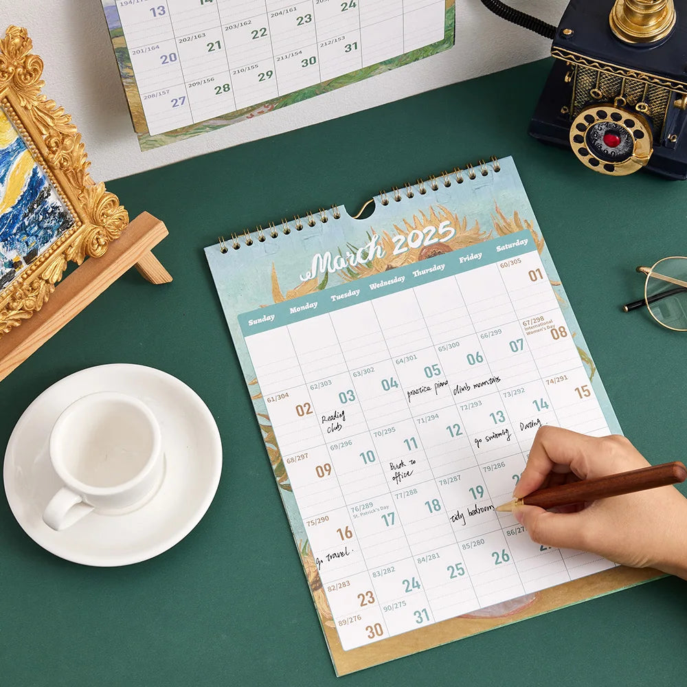 Vintage Vibes 2025 Wall Calendar