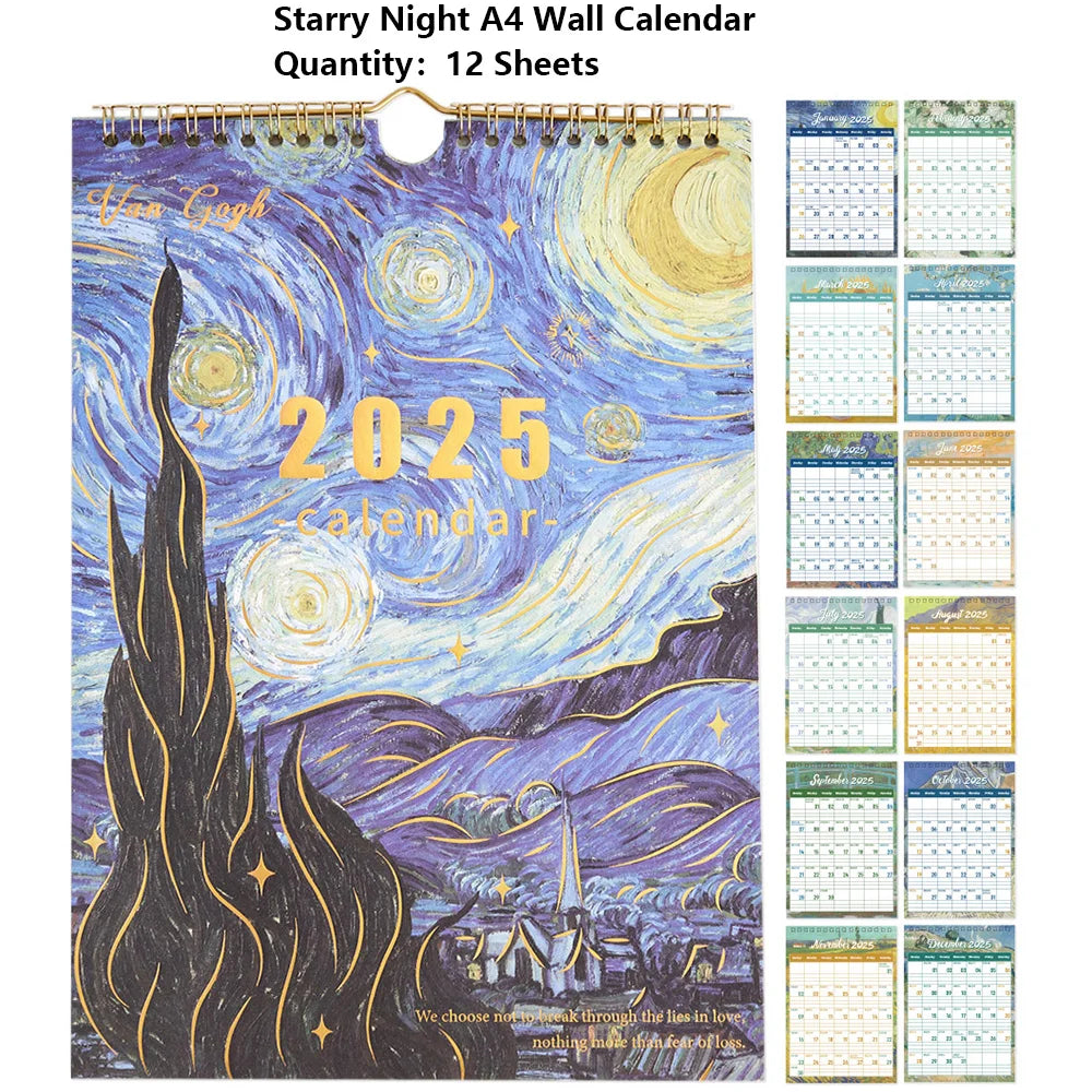 Vintage Vibes 2025 Wall Calendar