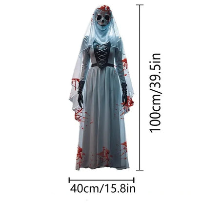 Haunted Skull Bride Backdrop