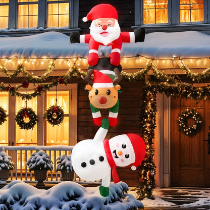 Climbing Santa & Friends" 8FT Christmas Inflatable