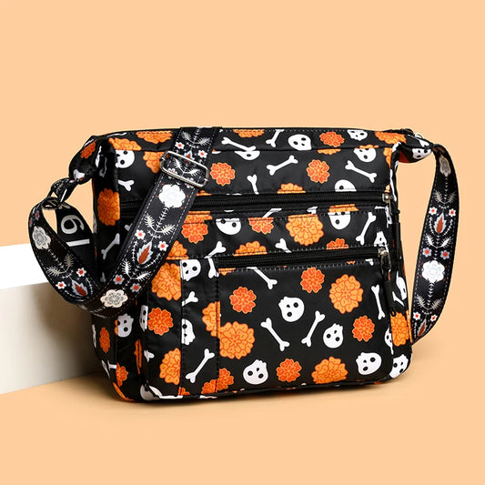 Trendy Quirky Print Women's Shoulder Bag – Large Capacity Messenger Bag for Parties