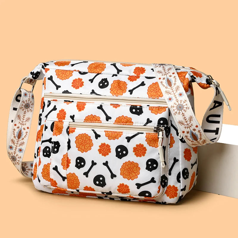 Trendy Quirky Print Women's Shoulder Bag – Large Capacity Messenger Bag for Parties