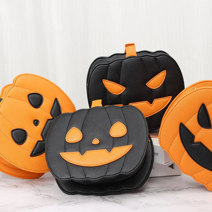 Pumpkin Demon Messenger Bag – Halloween PU Leather Shoulder Bag