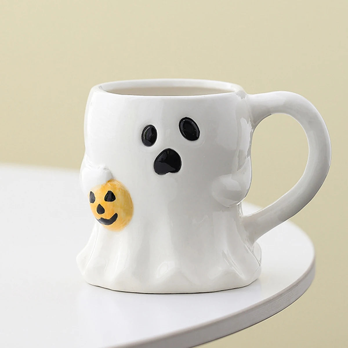 Cute Ghost Halloween Mug – Ceramic Spooky Coffee Cup with Handle