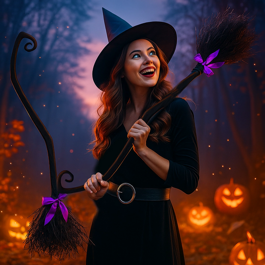 Magic Enchanted Halloween Broom
