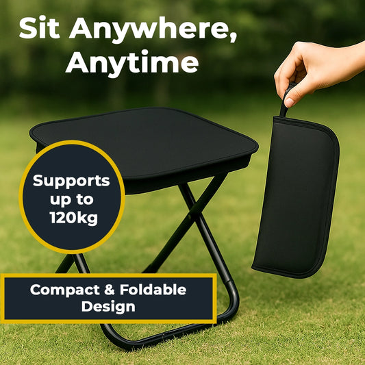 CampEase Shoulder Bag Stool – Lightweight Folding Chair with Built-In Carry Bag