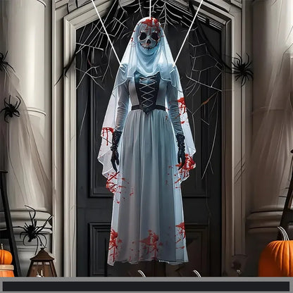 Haunted Skull Bride Backdrop